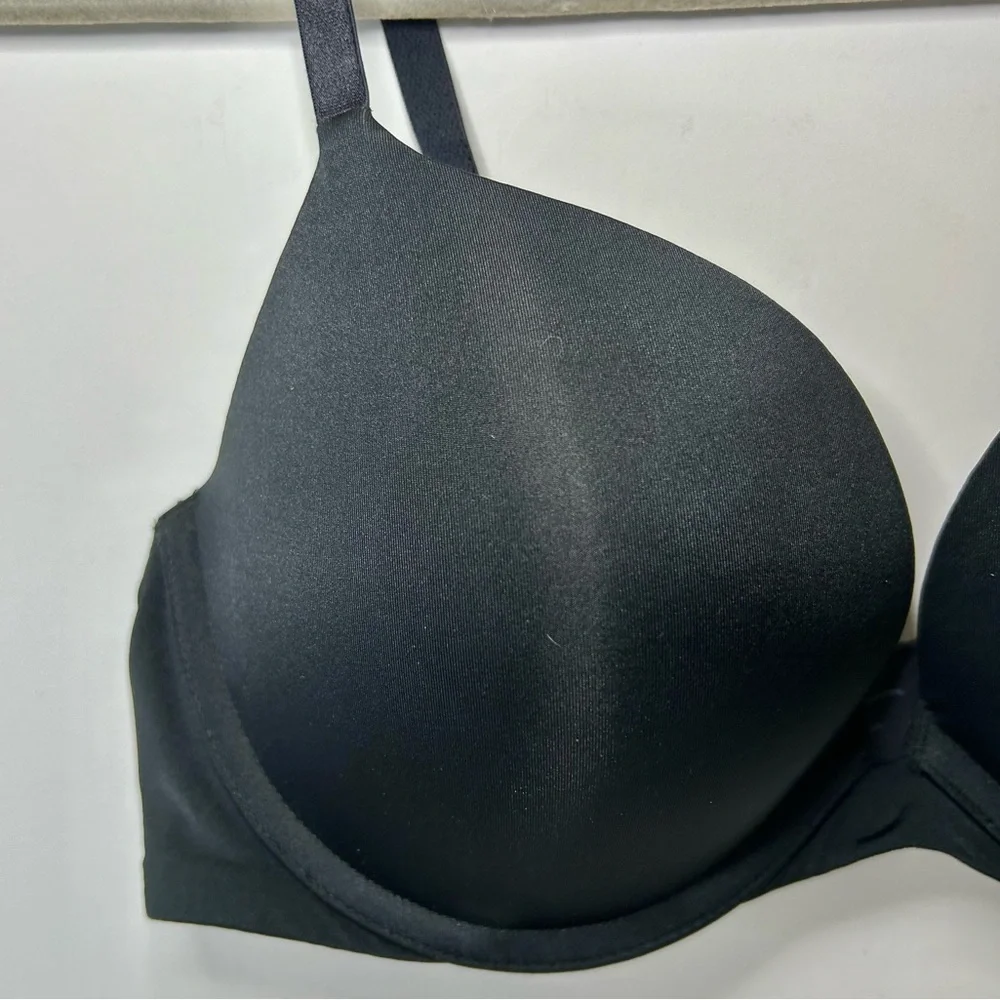 Soma Ravishing Plunge Push Up Adjustable Strap Black Bra 36B